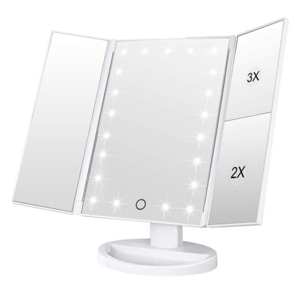 Makeup Mirror with Lights 22 Led Vanity Mirror with 2X/3X Magnification - White - Picture 1 of 8